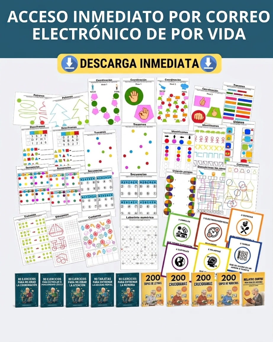KIT MEMORIA ACTIVA 🧠 | LIBROS PDF 📚 + BONOS 🎁