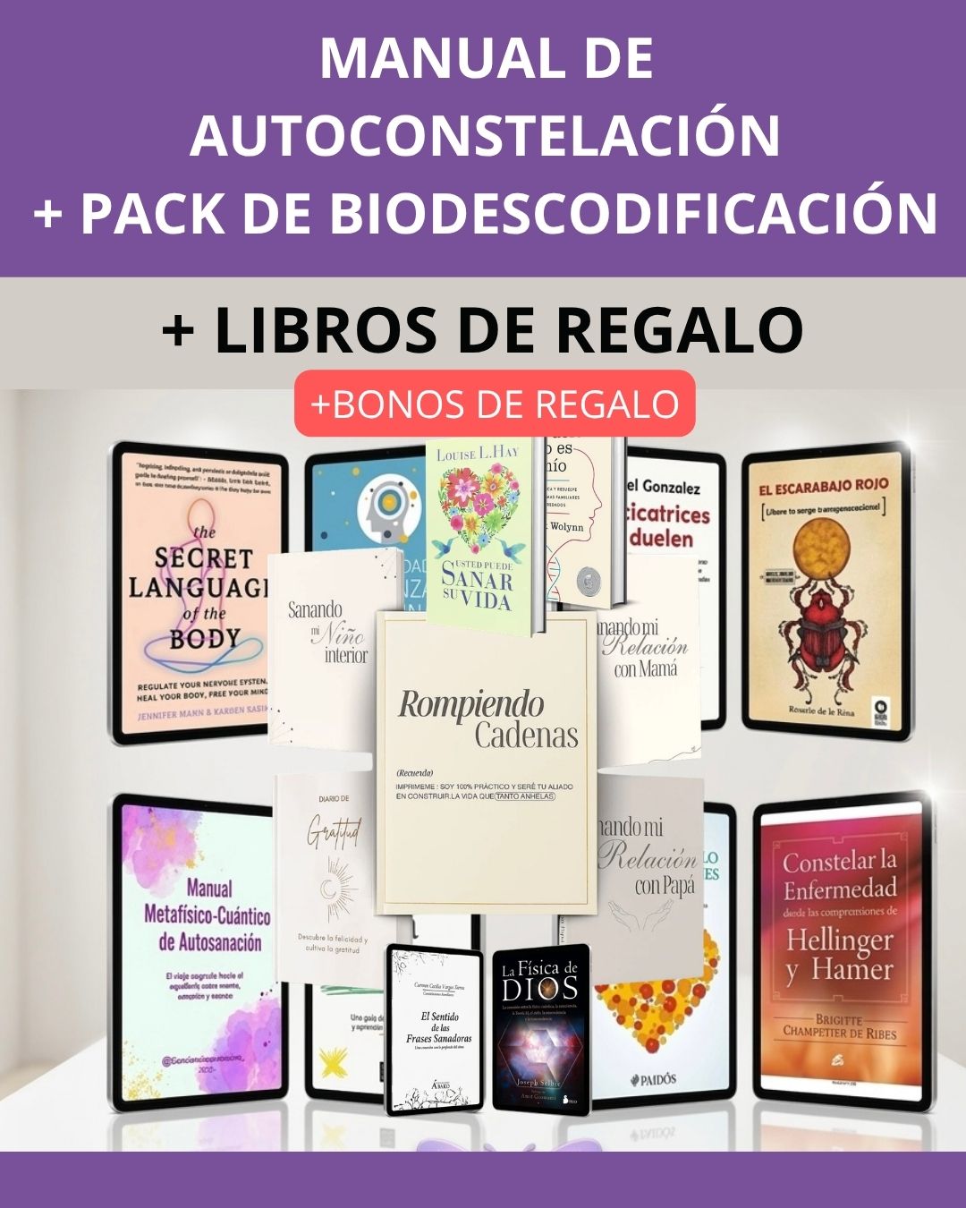 CUADERNILLOS DE AUCONSTELACIÓN 📝 + COLECCIÓN DE LIBROS + PACK DE BIODESCODIFICACIÓN + BONOS Y REGALOS 🎁